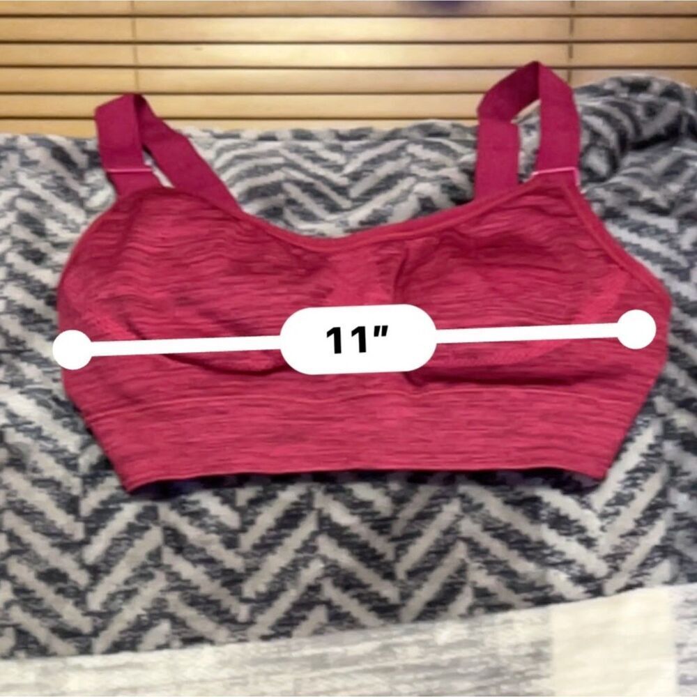 Spalding Pink Heathered Sports Bra M/M - Picture 6 of 7